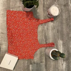 American Eagle floral cropped tank top (L)